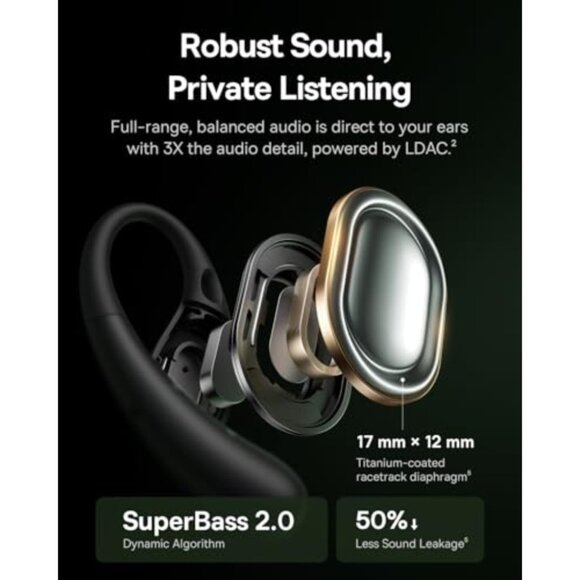 Baseus Eli Sport 2 Open-Ear Headphones Wireless Earbuds,Secure Earhook Sport Des - Picture 3 of 7